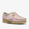 Wallabee voor dames met roze ginghamruit Wallabee voor dames met roze ginghamruit