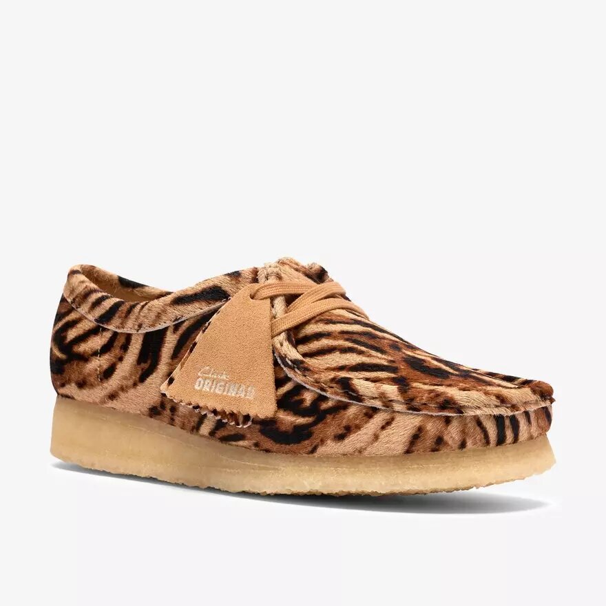 Wallabee voor dames met tijgerprint Wallabee voor dames met tijgerprint