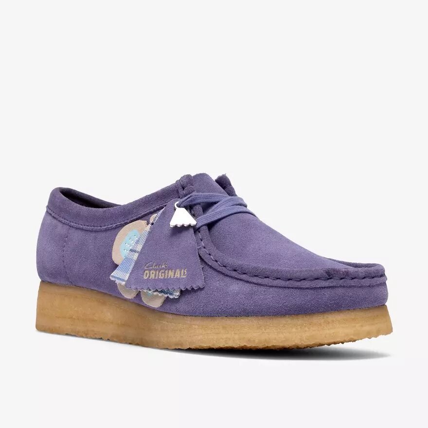 Wallabee voor dames: paarse Wallabees met opvallende details Wallabee voor dames: paarse Wallabees met opvallende details