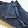 Wallabee voor heren in denimblauw suède