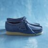 Wallabee voor heren in denimblauw suède