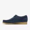 Wallabee voor heren in denimblauw suède