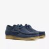 Wallabee voor heren in denimblauw suède