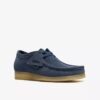 Wallabee voor heren in denimblauw suède