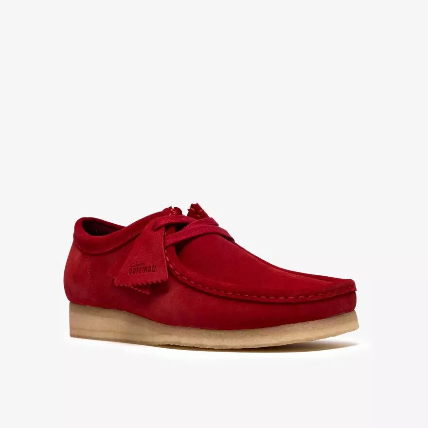 Wallabee voor heren in dieprood suède Wallabee voor heren in dieprood suède