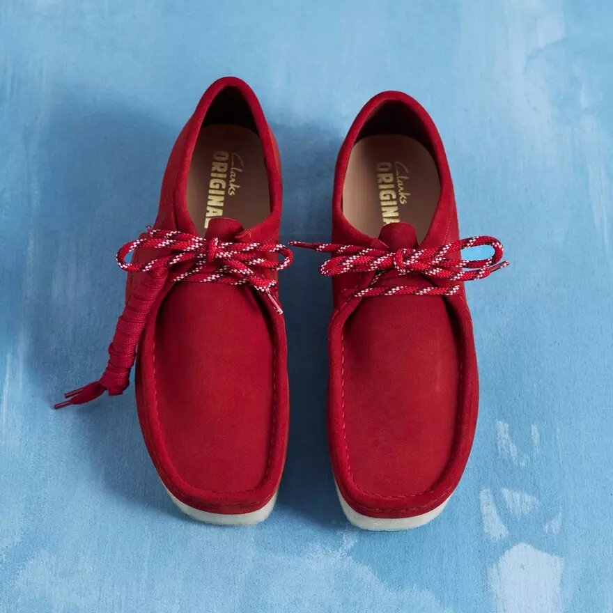 Wallabee voor heren in dieprood suède Wallabee voor heren in dieprood suède
