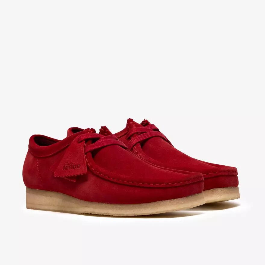 Wallabee voor heren in dieprood suède Wallabee voor heren in dieprood suède
