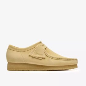 Wallabee voor heren in lichtgeel suède Wallabees