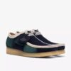 Wallabee voor heren met blauw/groene streep Wallabee voor heren met blauw/groene streep
