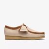 Wallabee voor heren, wit, combinatie van leer