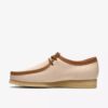 Wallabee voor heren, wit, combinatie van leer