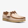 Wallabee voor heren, wit, combinatie van leer
