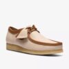 Wallabee voor heren, wit, combinatie van leer