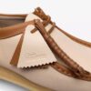 Wallabee voor heren, wit, combinatie van leer