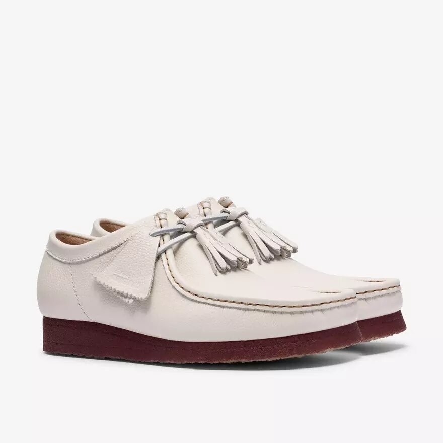 Wallabee voor heren, wit leer Wallabee voor heren, wit leer