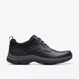 Walpath Low herenschoen met veters, zwart leer
