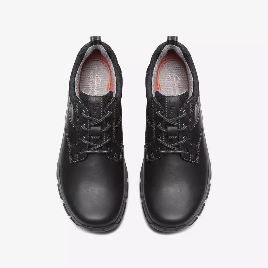 Walpath Low herenschoen met veters, zwart leer Walpath Low herenschoen met veters, zwart leer