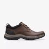 Walpath Low herenschoen van bruin leer met vetersluiting Walpath Low herenschoen van bruin leer met vetersluiting