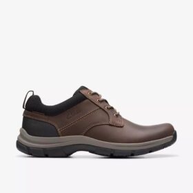 Walpath Low herenschoen van bruin leer met vetersluiting Walpath Low herenschoen van bruin leer met vetersluiting