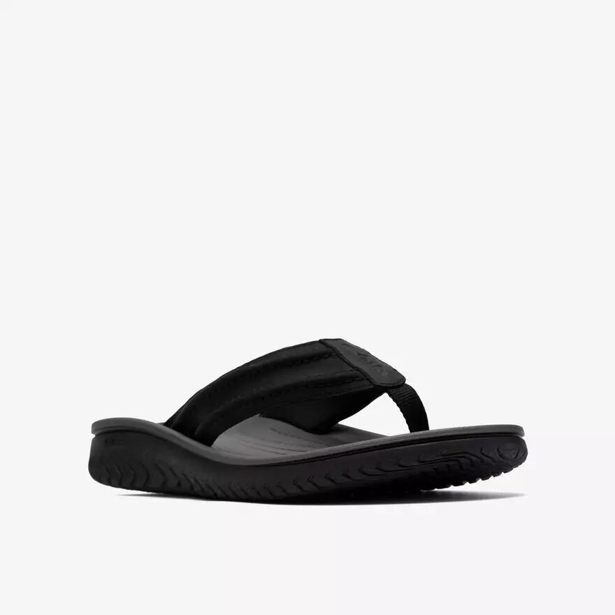 Wesley Surf zwarte leren Flip-flop voor heren Wesley Surf zwarte leren Flip-flop voor heren