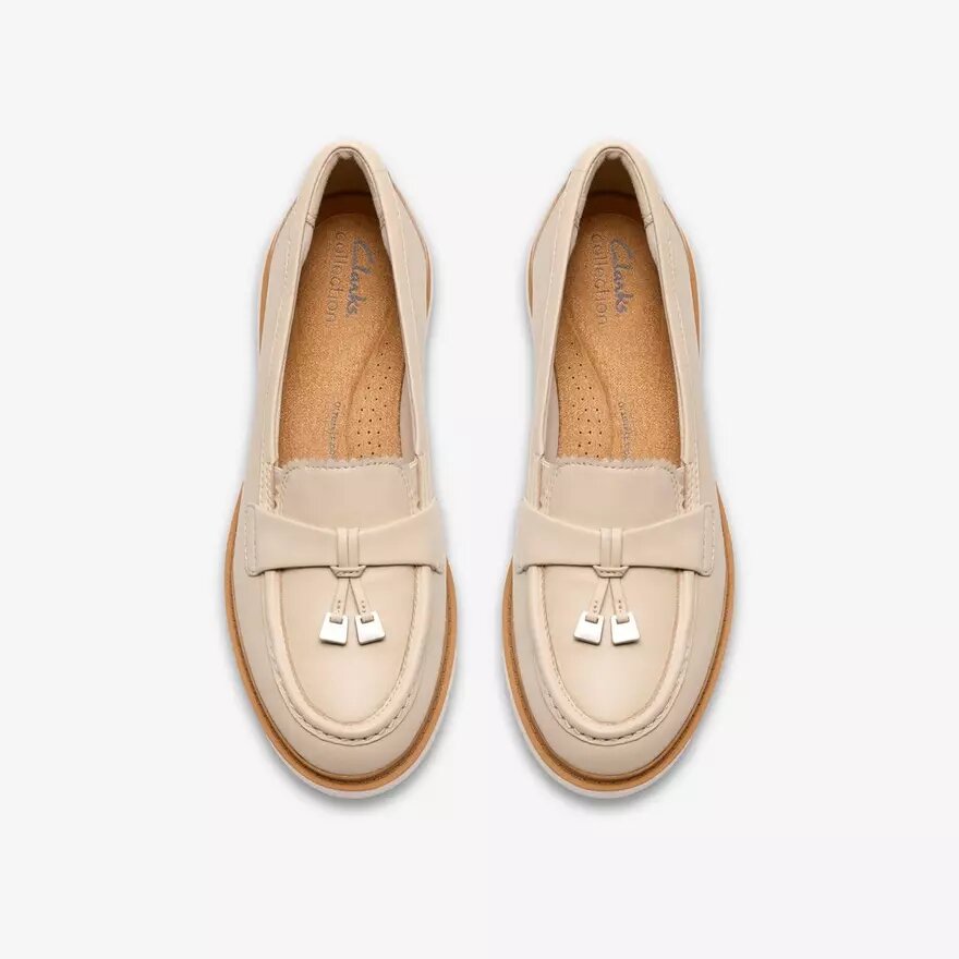 Westlynn Bella crèmekleurige leren Loafers voor dames Westlynn Bella crèmekleurige leren Loafers voor dames