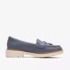 Westlynn Bella denimblauwe leren Loafers voor dames
