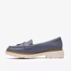 Westlynn Bella denimblauwe leren Loafers voor dames