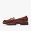 Westlynn Bella-Loafers van bruin leer voor dames