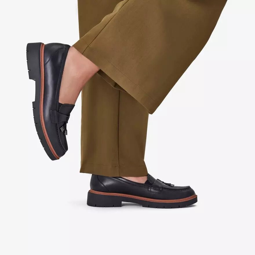 Westlynn Bella zwarte leren Loafers voor dames Westlynn Bella zwarte leren Loafers voor dames