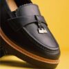Westlynn Bella zwarte leren Loafers voor dames Westlynn Bella zwarte leren Loafers voor dames