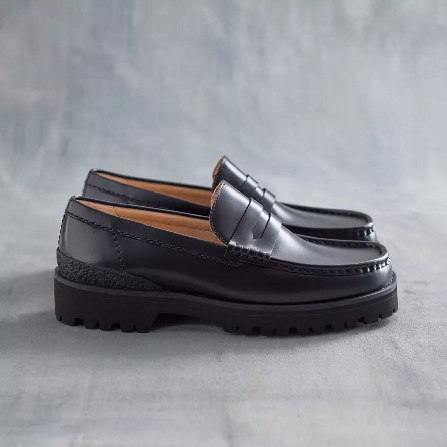 Yukoner Penny herenloafers van zwart leer Yukoner Penny herenloafers van zwart leer