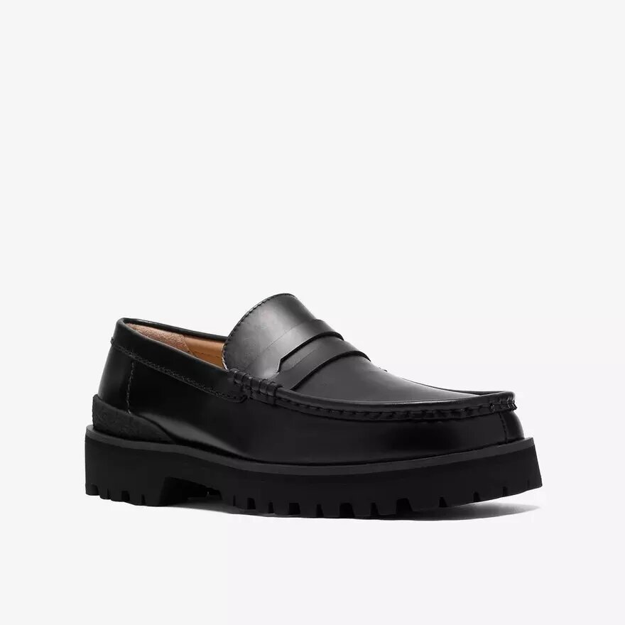 Yukoner Penny herenloafers van zwart leer Yukoner Penny herenloafers van zwart leer
