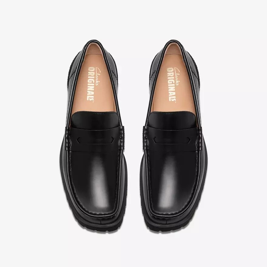 Yukoner Penny herenloafers van zwart leer Yukoner Penny herenloafers van zwart leer