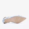 Zarey Bow lichtblauwe leren pumps voor dames