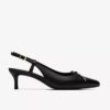 Zarey Bow zwarte leren pumps voor dames