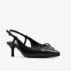Zarey Bow zwarte leren pumps voor dames
