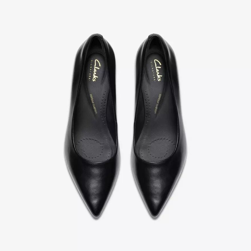 Zarey Court zwarte leren schoenen voor dames (VS) Zarey Court zwarte leren schoenen voor dames (VS)