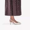 Zarey-pumps met strik van crèmekleurig leer voor dames