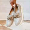 Zylah May taupe leren Loafers voor dames, VS