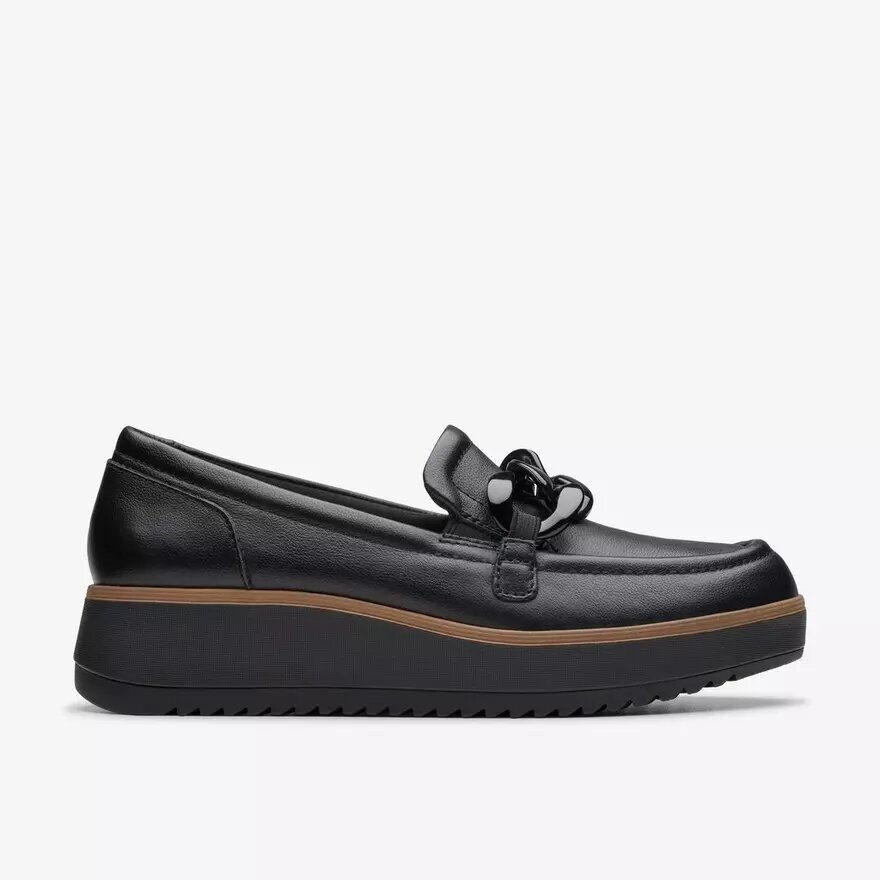 Zylah May zwarte leren Loafers voor dames Zylah May zwarte leren Loafers voor dames