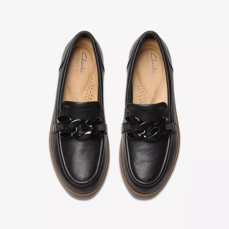 Zylah May zwarte leren Loafers voor dames Zylah May zwarte leren Loafers voor dames