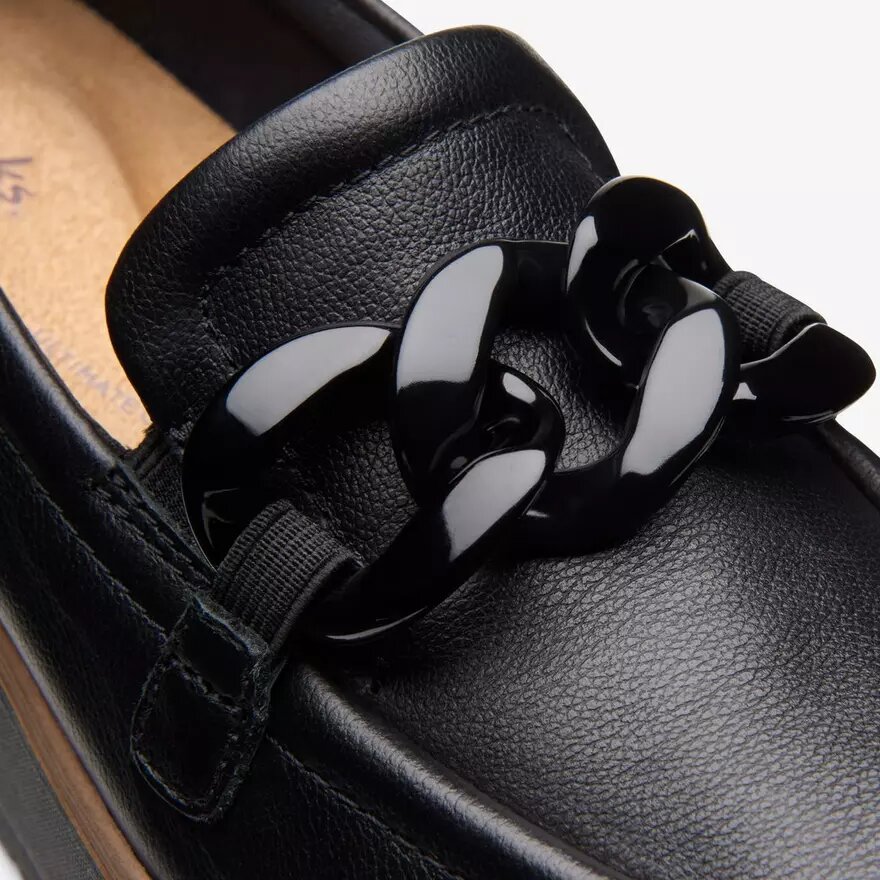 Zylah May zwarte leren Loafers voor dames Zylah May zwarte leren Loafers voor dames